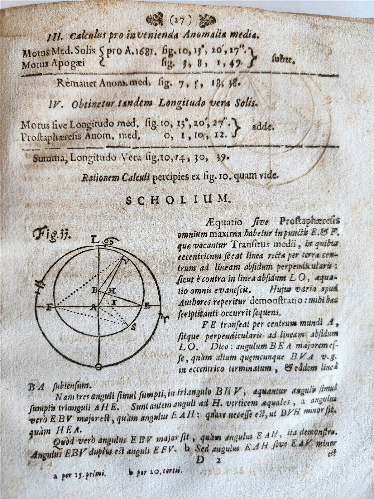 1682 ASTRONOMY ECLIPSES antique Tenebrae Summatim Illustratae Doctrina Eclipsium