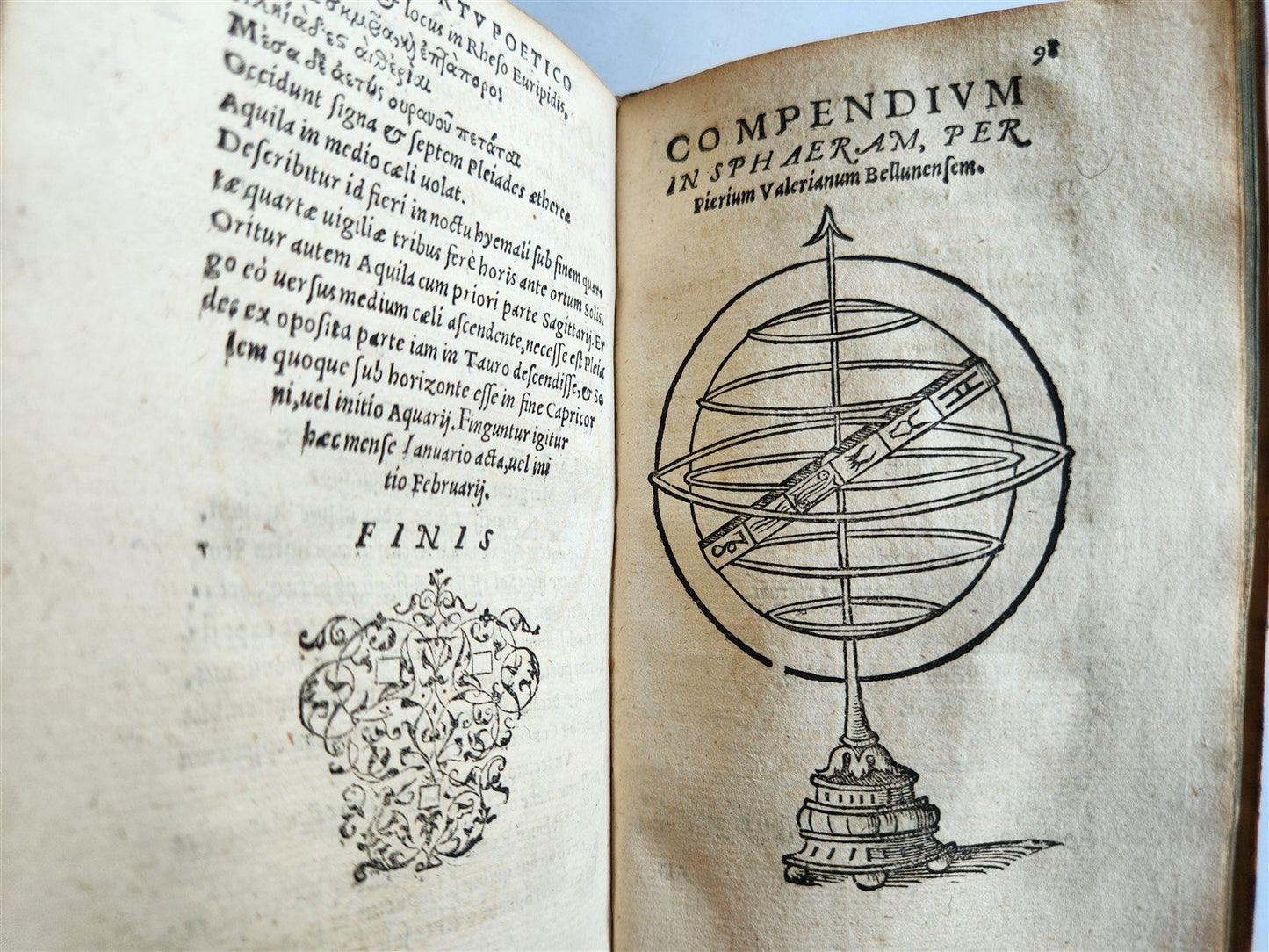 1581 ASTRONOMY Theoricae Novae Planetarum Georg PEURBACH & SACROBOSCO antique