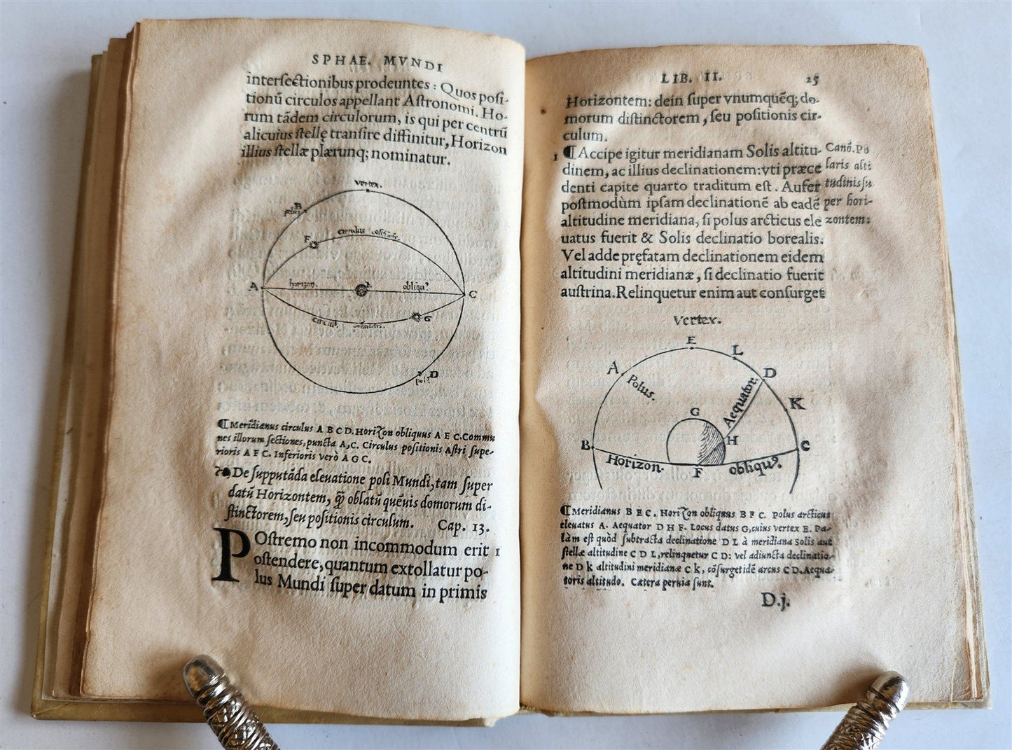1542 ASTRONOMY De Mundi Sphaera sive Cosmographia primave Astronomiae antique