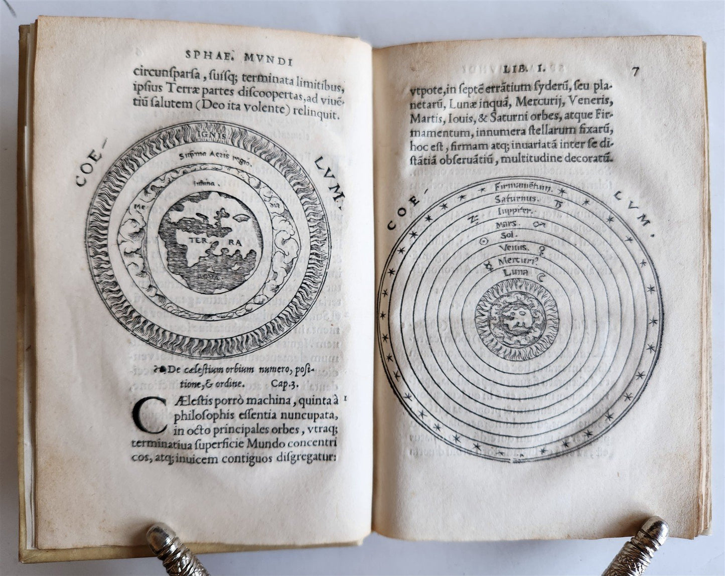 1542 ASTRONOMY De Mundi Sphaera sive Cosmographia primave Astronomiae antique