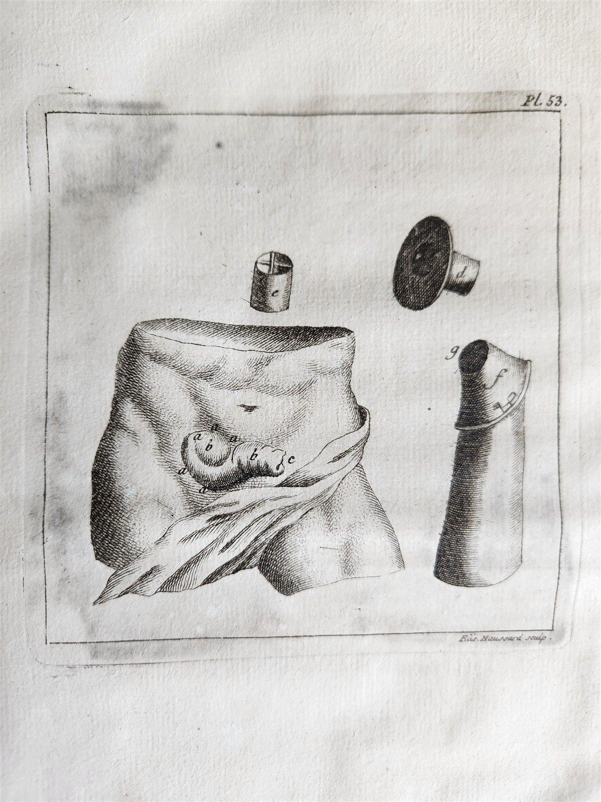 1750 MEDICAL TREATISE ILLUSTRATED ANATOMY by Francois PLANQUE antique V. 3