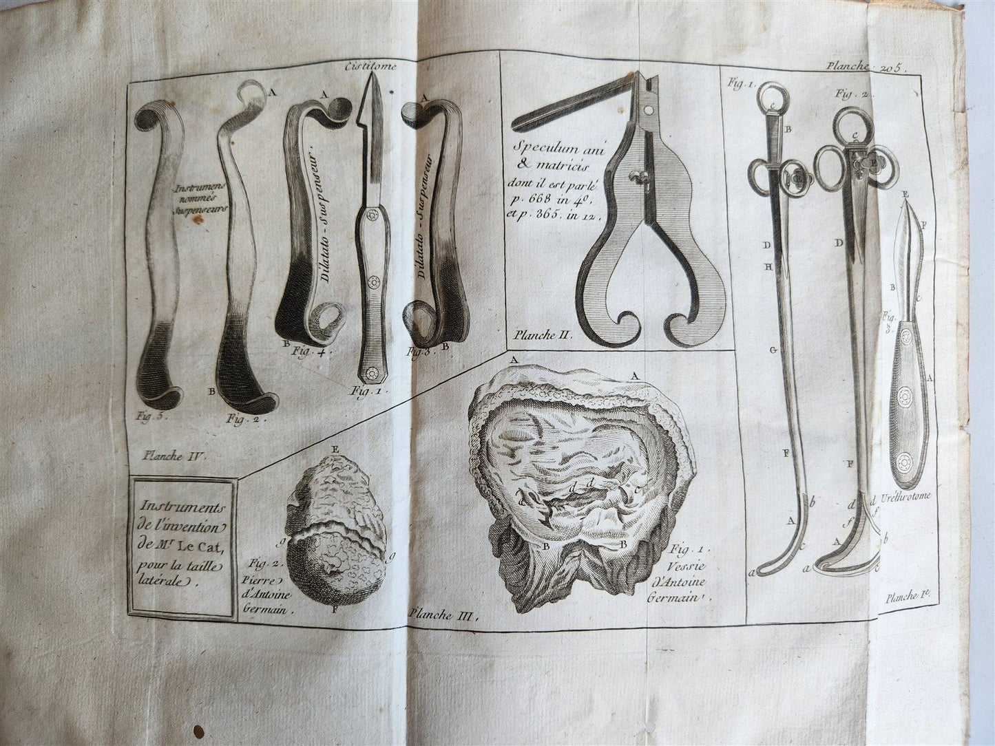 1770 MEDICAL TREATISE ILLUSTRATED ANATOMY by Francois PLANQUE antique V. 10