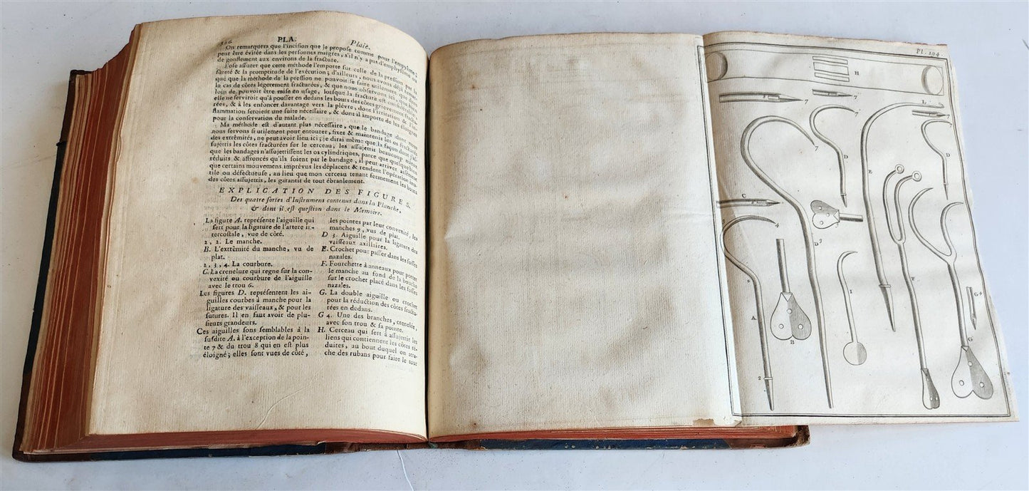 1766 MEDICAL TREATISE ILLUSTRATED ANATOMY by Francois PLANQUE antique V. 9
