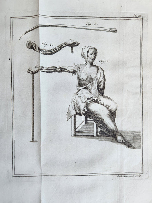 1749 MEDICAL TREATISE ILLUSTRATED ANATOMY by Francois PLANQUE antique V. 2