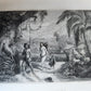 1843 TRAVELS to AMERICA CHINA INDIA 8 vols ILLUSTRATED antique in FRENCH
