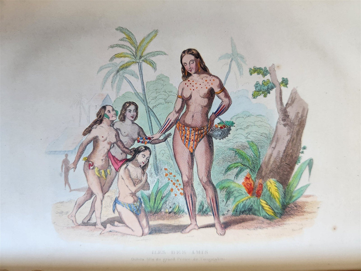 1843 TRAVELS to AMERICA CHINA INDIA 8 vols ILLUSTRATED antique in FRENCH