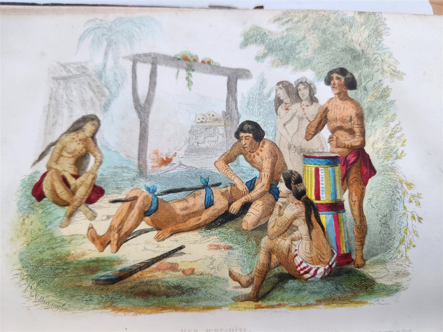 1843 TRAVELS to AMERICA CHINA INDIA 8 vols ILLUSTRATED antique in FRENCH