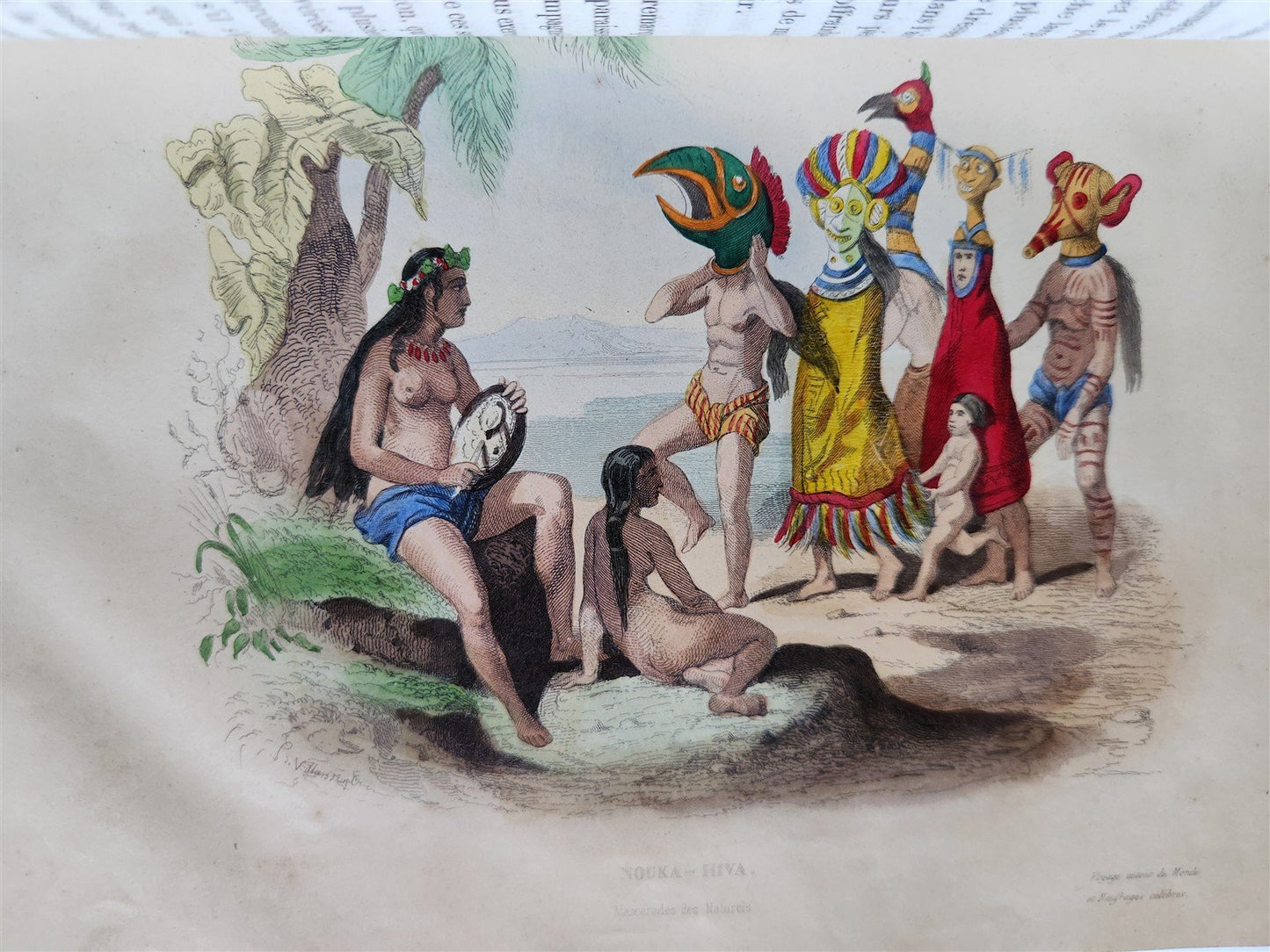 1843 TRAVELS to AMERICA CHINA INDIA 8 vols ILLUSTRATED antique in FRENCH