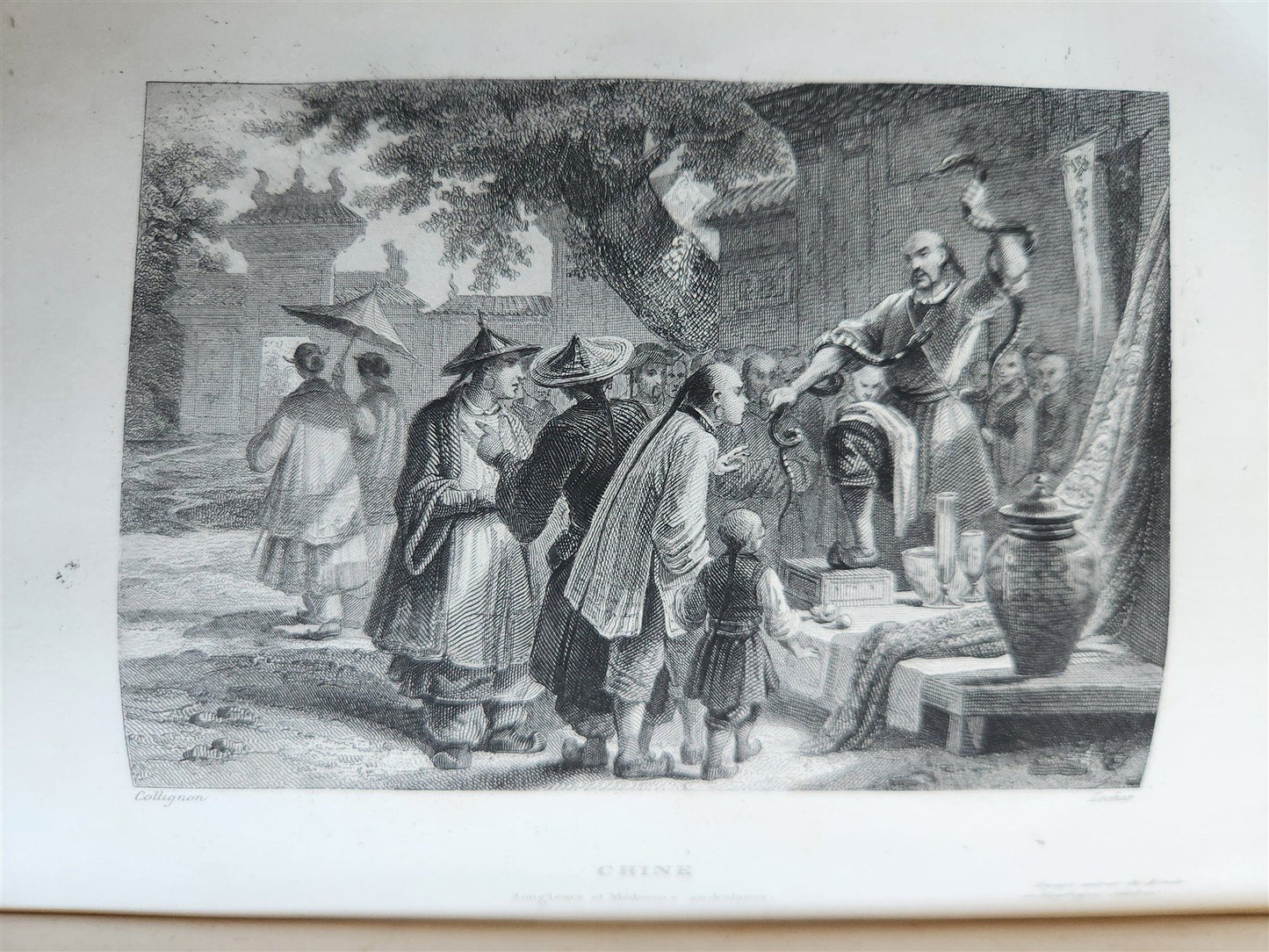 1843 TRAVELS to AMERICA CHINA INDIA 8 vols ILLUSTRATED antique in FRENCH
