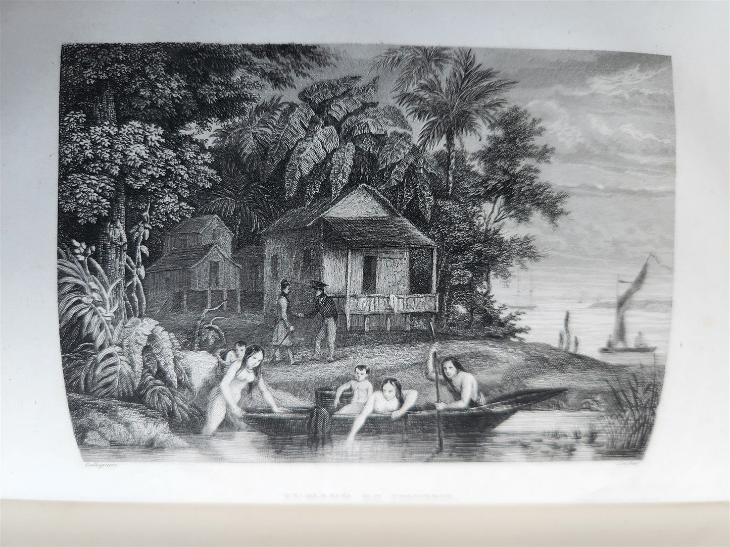 1843 TRAVELS to AMERICA CHINA INDIA 8 vols ILLUSTRATED antique in FRENCH