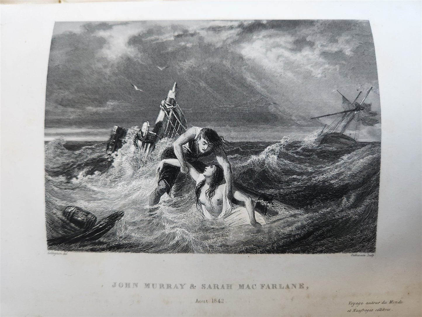 1843 TRAVELS to AMERICA CHINA INDIA 8 vols ILLUSTRATED antique in FRENCH