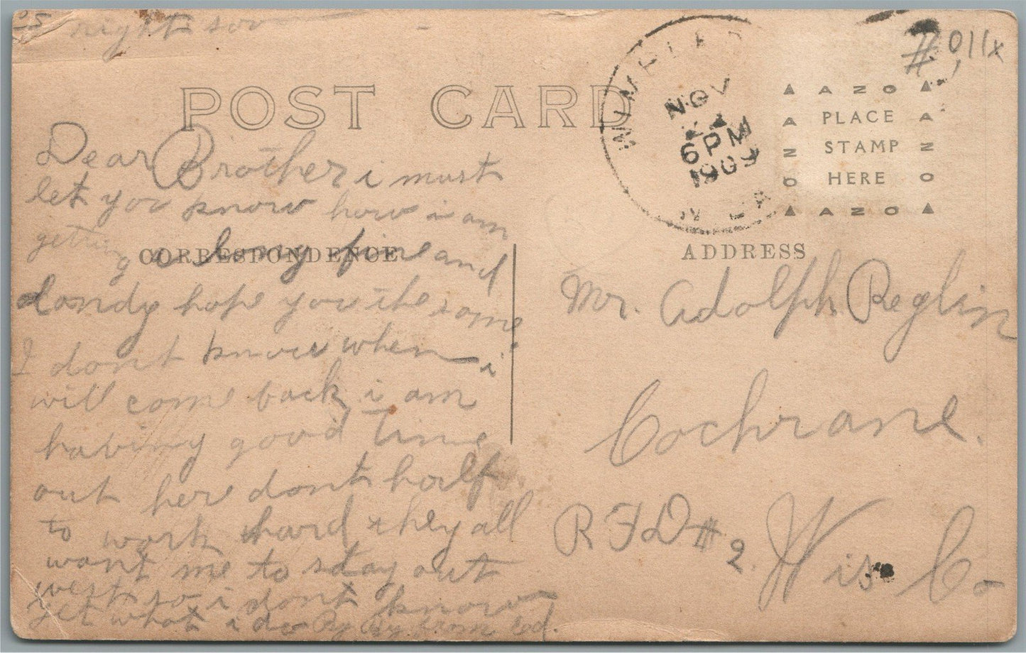 WIMBLEDON ND MAIN STREET ANTIQUE REAL PHOTO POSTCARD RPPC