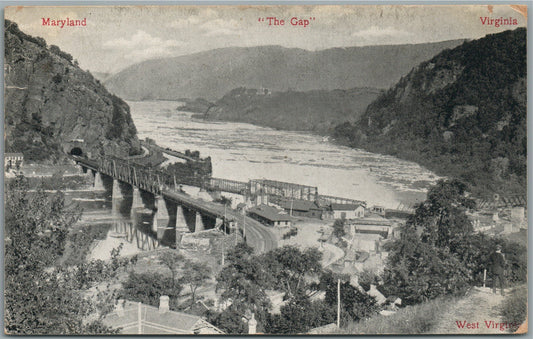 THE GAP VIRGINIA ANTIQUE POSTCARD