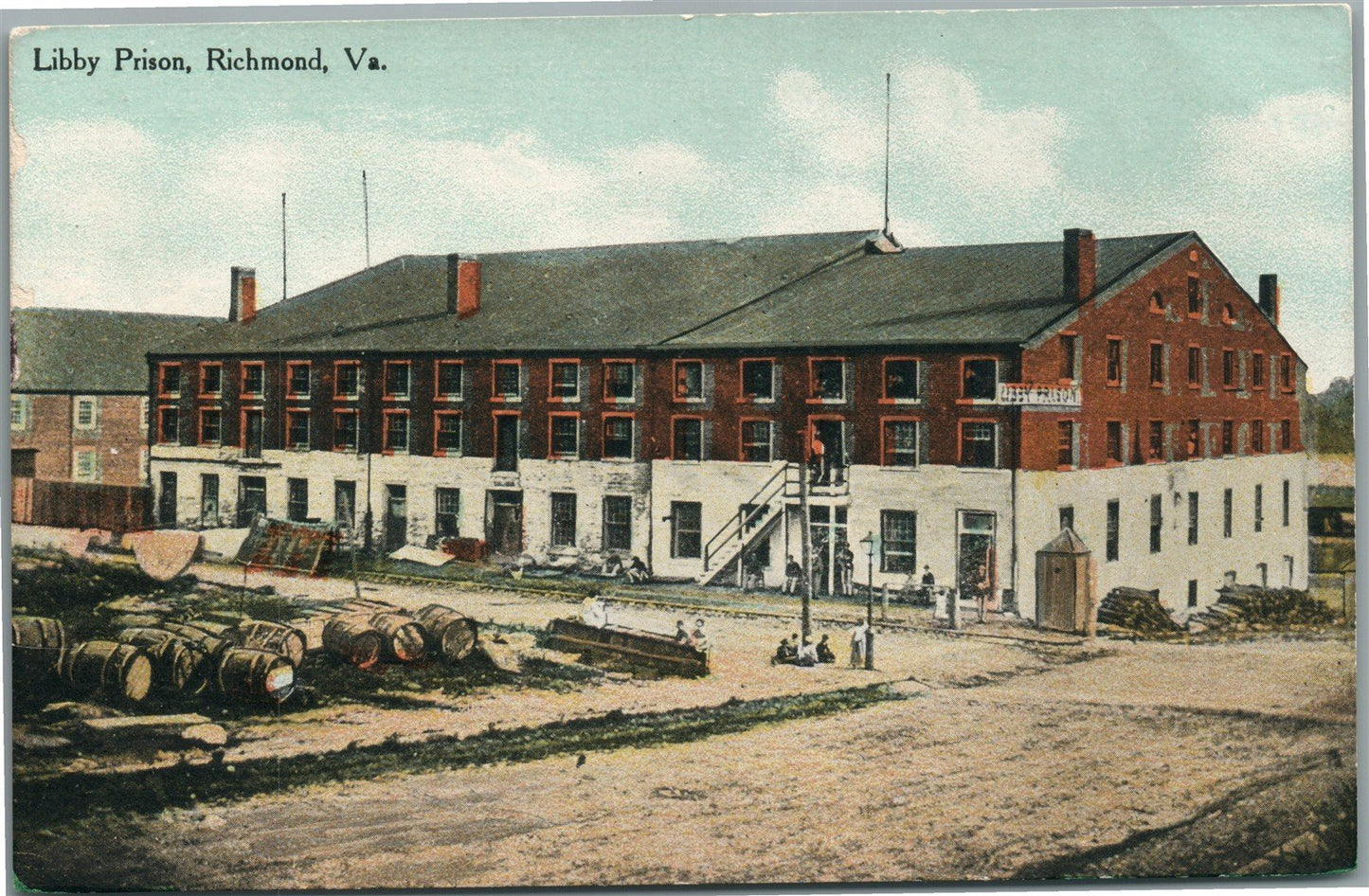RICHMOND VA LIBBY PRISON ANTIQUE POSTCARD
