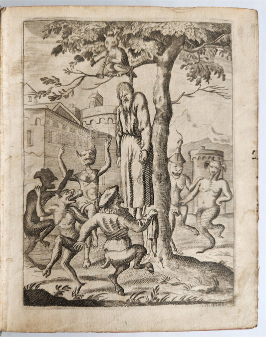 1686 JUDAS ISCARIOT BIOGRAPHY in GERMAN antique VELLUM BINDING