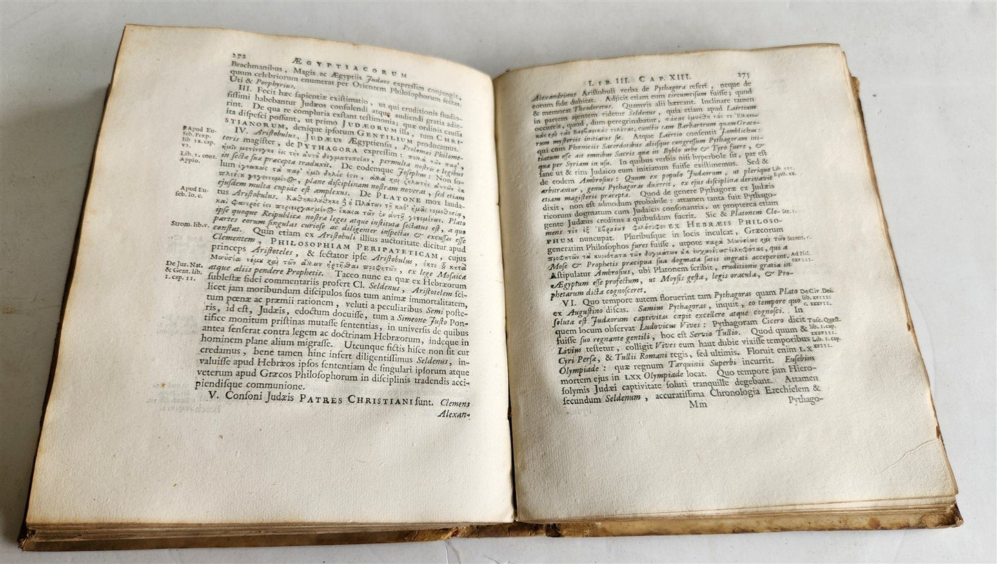 1696 AEGYPTIACA by Witsius antique EGYPTIAN & HEBREW RELIGIOUS CEREMONIES