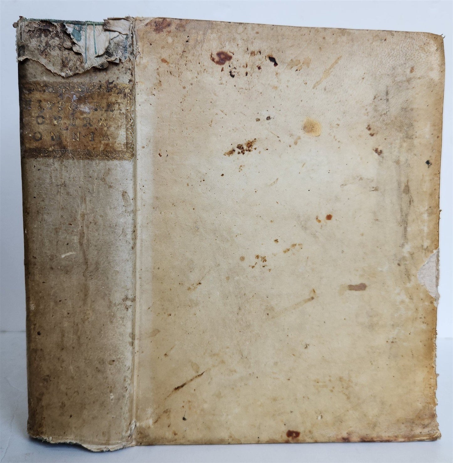 1757 HIPPOCRATES TREATISE antique MEDICAL vellum bound