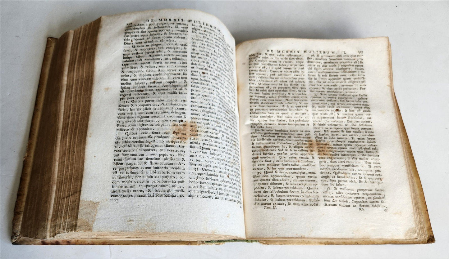 1757 HIPPOCRATES TREATISE antique MEDICAL vellum bound