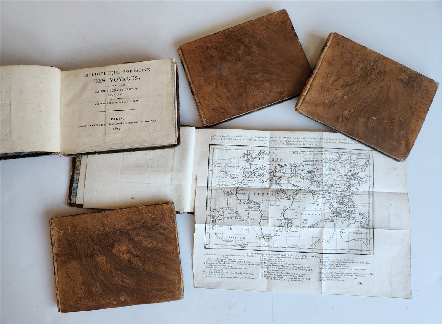 1817 VOYAGES 5 ATLAS VOLUMES antique ILLUSTRATED travels COOK ASIA TURKEY w/MAPS