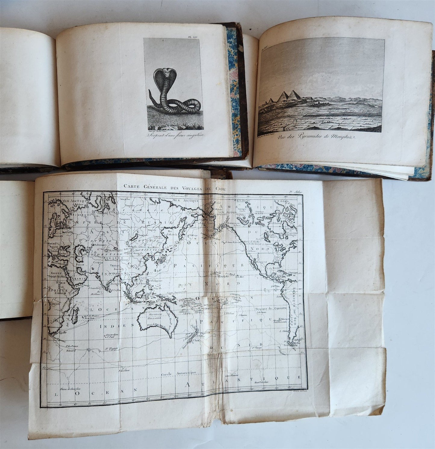 1817 VOYAGES 5 ATLAS VOLUMES antique ILLUSTRATED travels COOK ASIA TURKEY w/MAPS