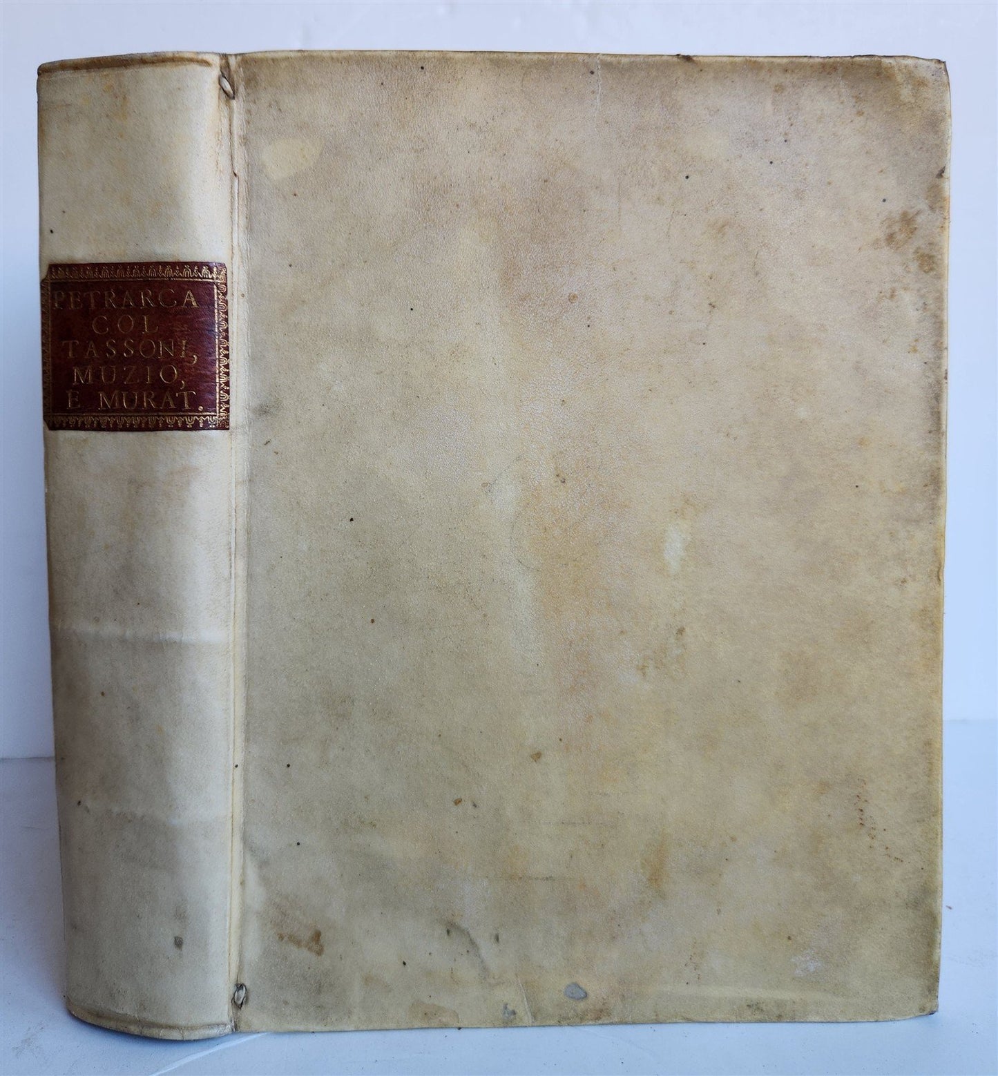 1741 FRANCESCO PETRARCA antique VELLUM BOUND