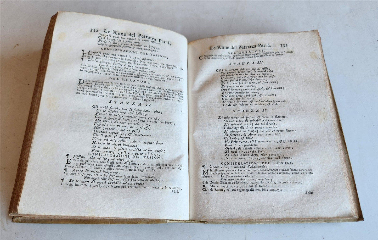 1741 FRANCESCO PETRARCA antique VELLUM BOUND