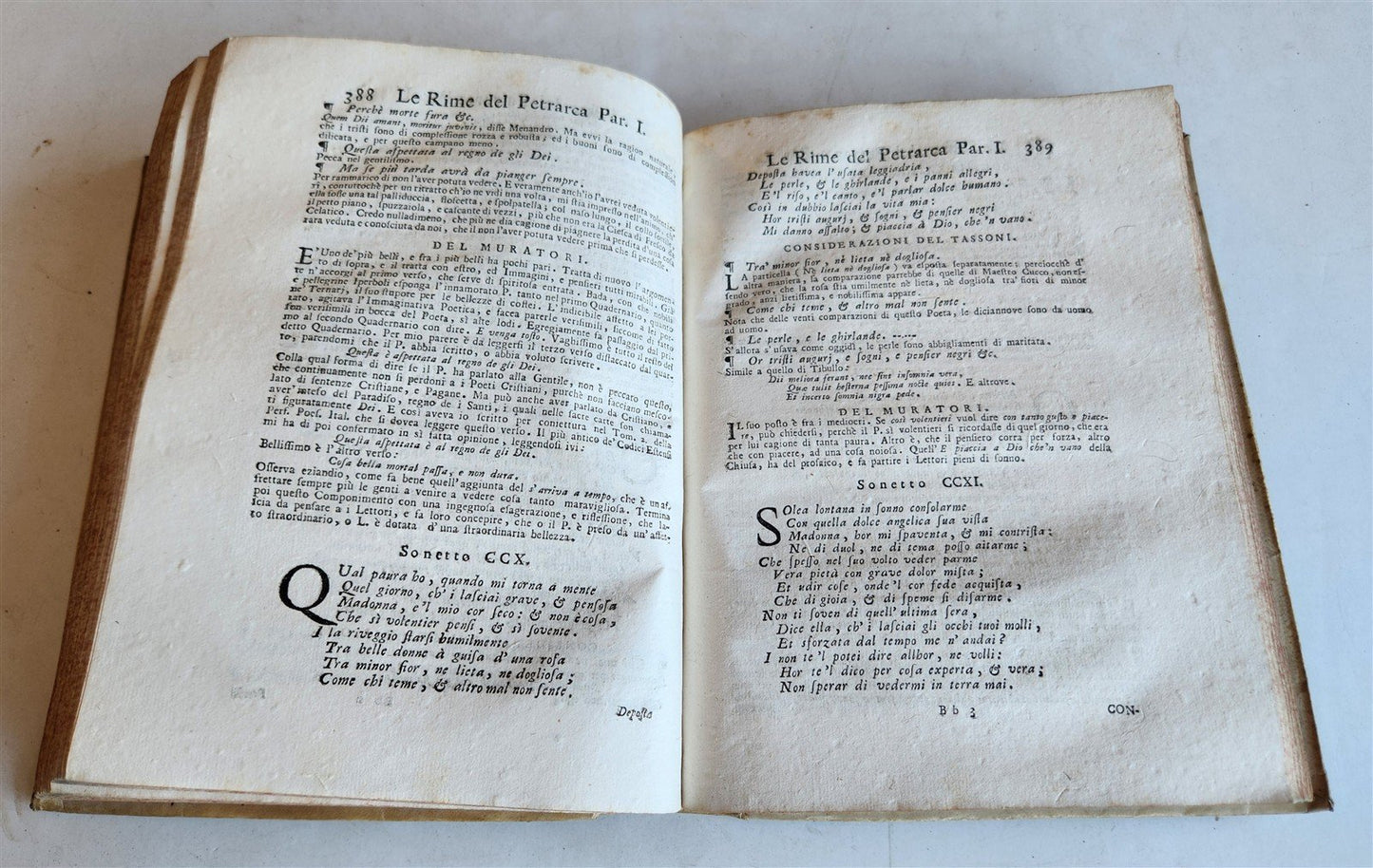 1741 FRANCESCO PETRARCA antique VELLUM BOUND