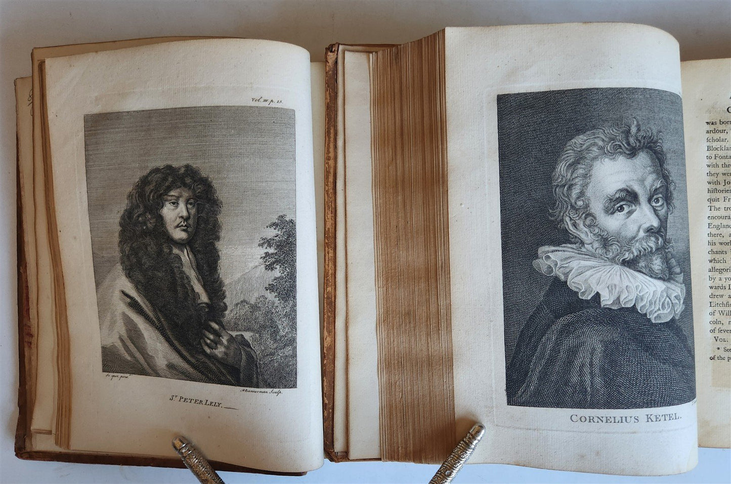 1762 ANECDOTES of PAINTING in ENGLAND antique ILLUSTRATED w/90 engravings 2 vols