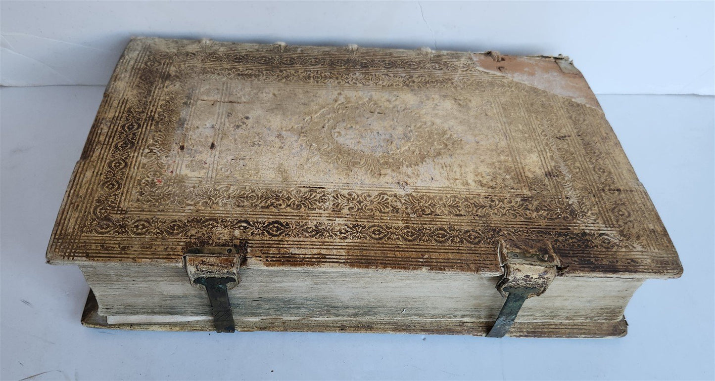 1613 On EXTERMINATION of EVIL & PROMOTION of GOOD antique JESUIT PIGSKIN FOLIO