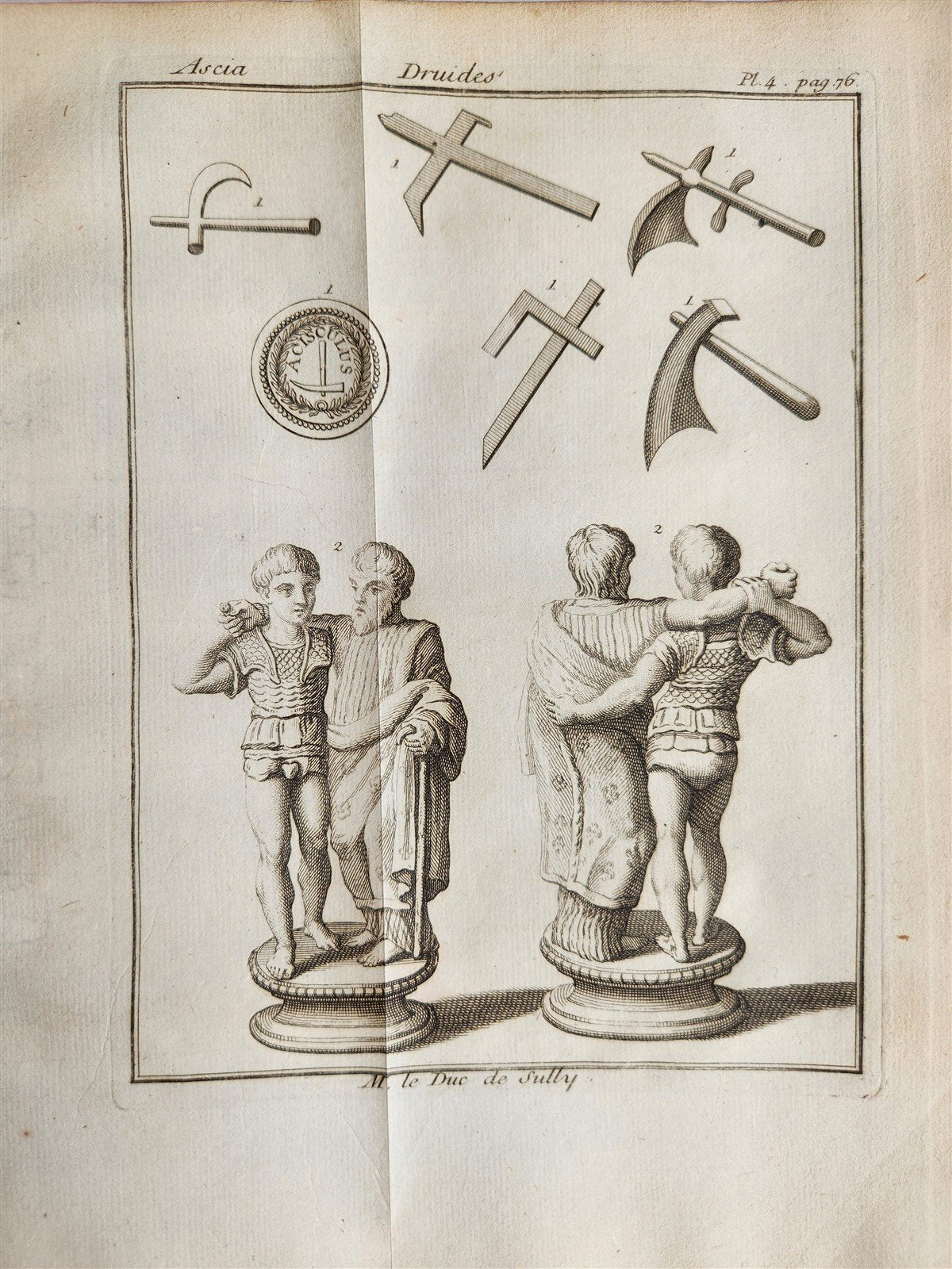 1739 ANCIENT CULTS & ASTROLOGY antique ILLUSTRATED in FRENCH