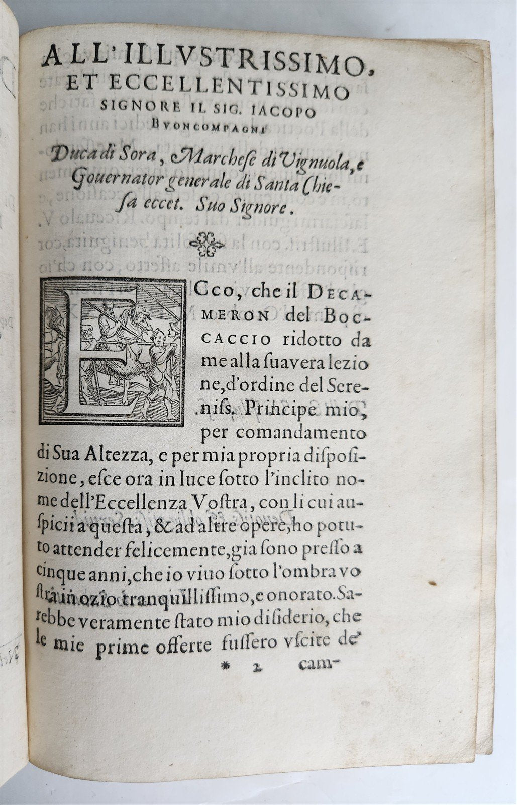 1582 DECAMERON by GIOVANI BOCCACCIO 16th CENTURY antique AMAZING BINDING