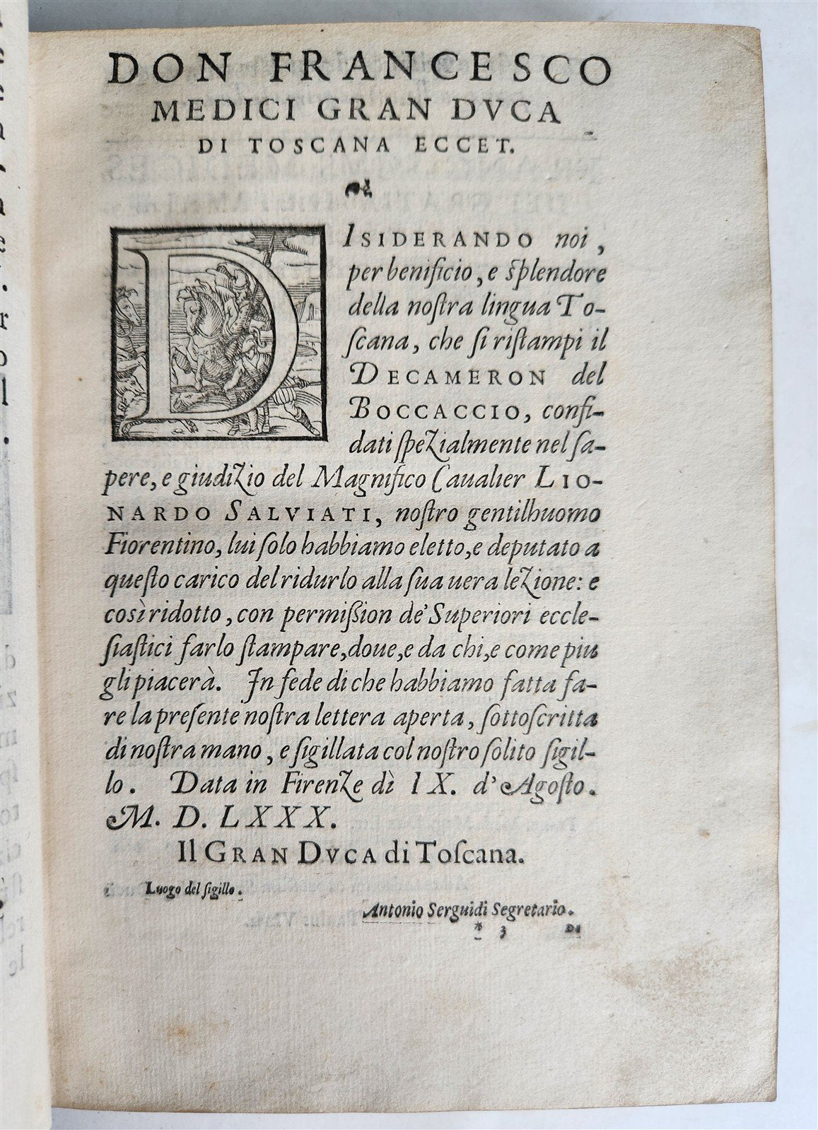 1582 DECAMERON by GIOVANI BOCCACCIO 16th CENTURY antique AMAZING BINDING