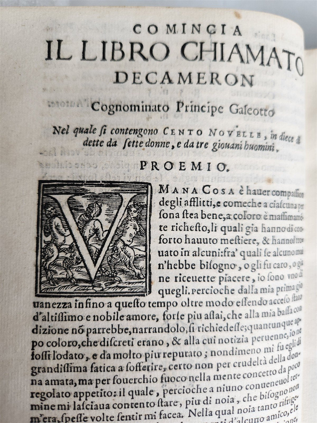 1582 DECAMERON by GIOVANI BOCCACCIO 16th CENTURY antique AMAZING BINDING