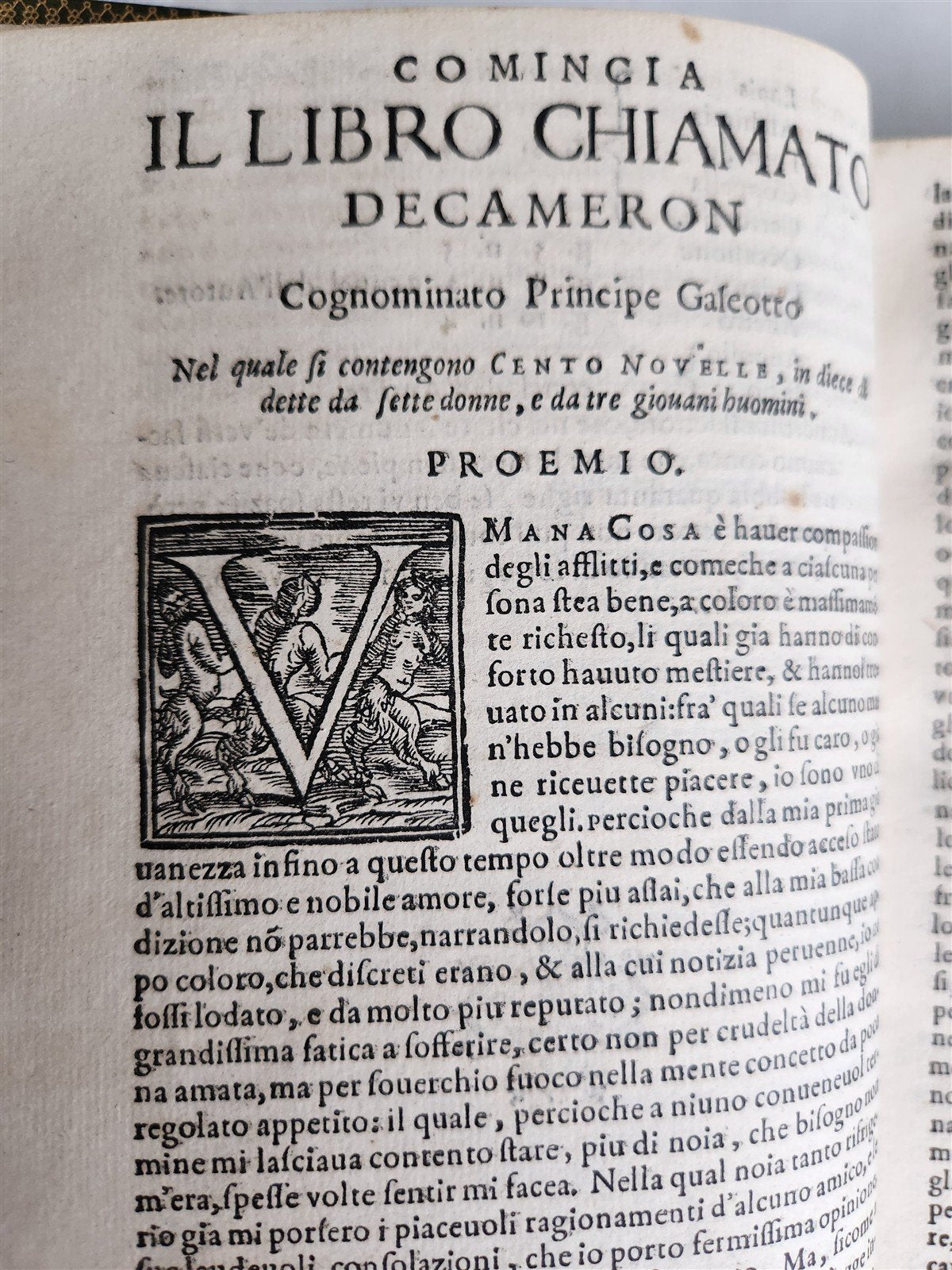 1582 DECAMERON by GIOVANI BOCCACCIO 16th CENTURY antique AMAZING BINDING
