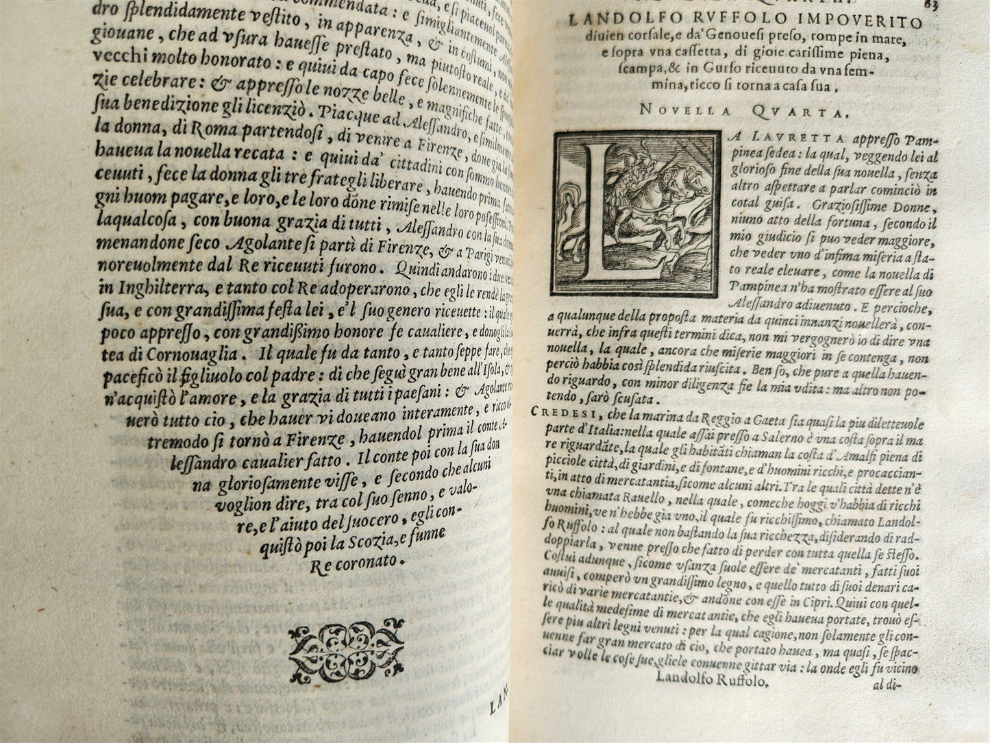 1582 DECAMERON by GIOVANI BOCCACCIO 16th CENTURY antique AMAZING BINDING