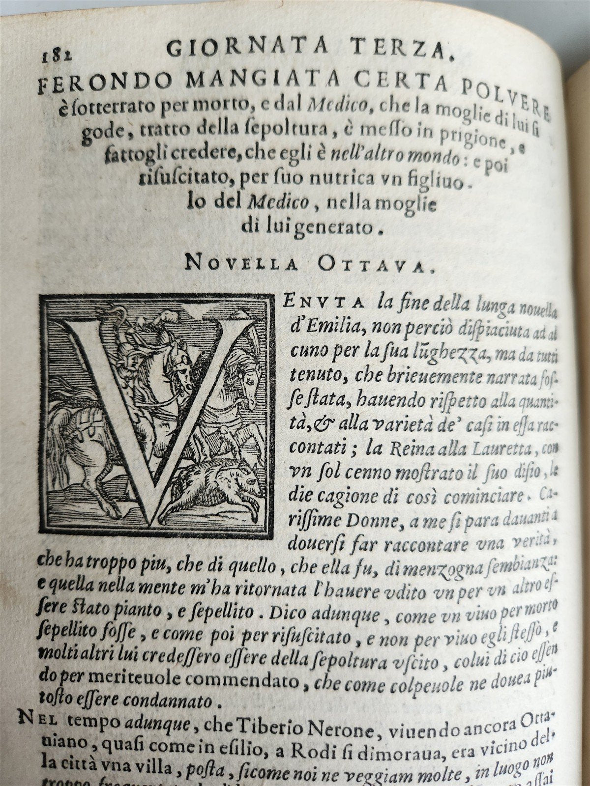 1582 DECAMERON by GIOVANI BOCCACCIO 16th CENTURY antique AMAZING BINDING