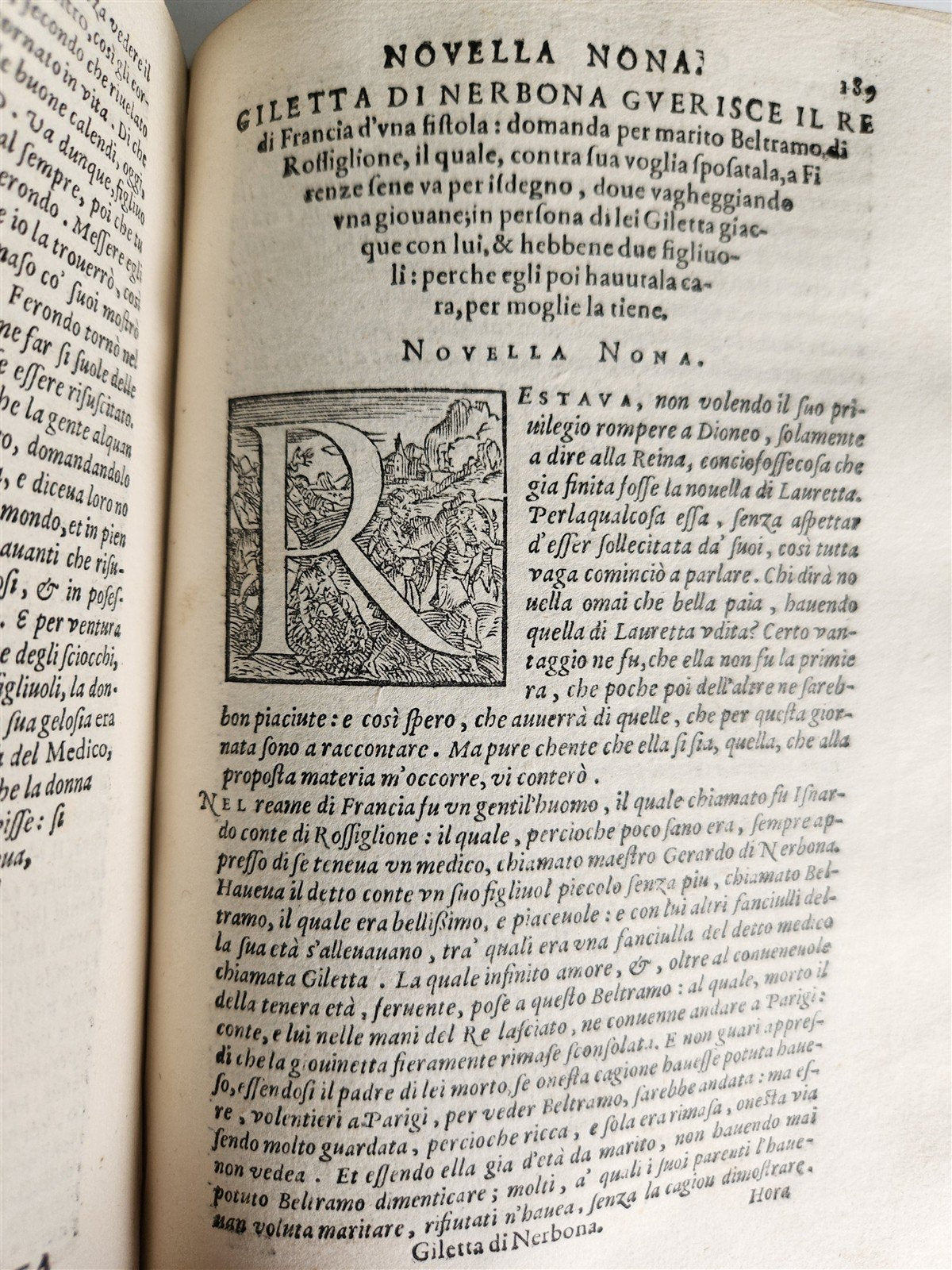 1582 DECAMERON by GIOVANI BOCCACCIO 16th CENTURY antique AMAZING BINDING