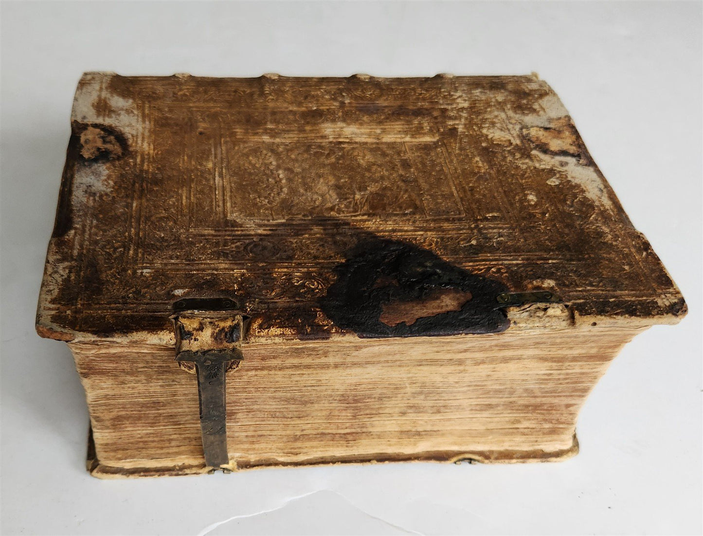 1604 HISTORY of FRANCISCAN ORDER in GERMAN by Mark of Lisbon antique PIGSKIN