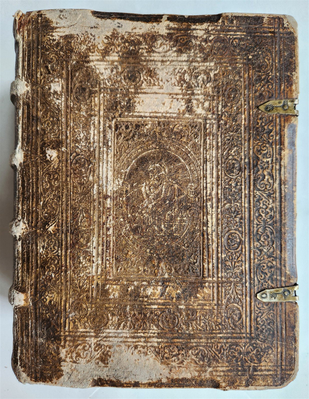 1604 HISTORY of FRANCISCAN ORDER in GERMAN by Mark of Lisbon antique PIGSKIN