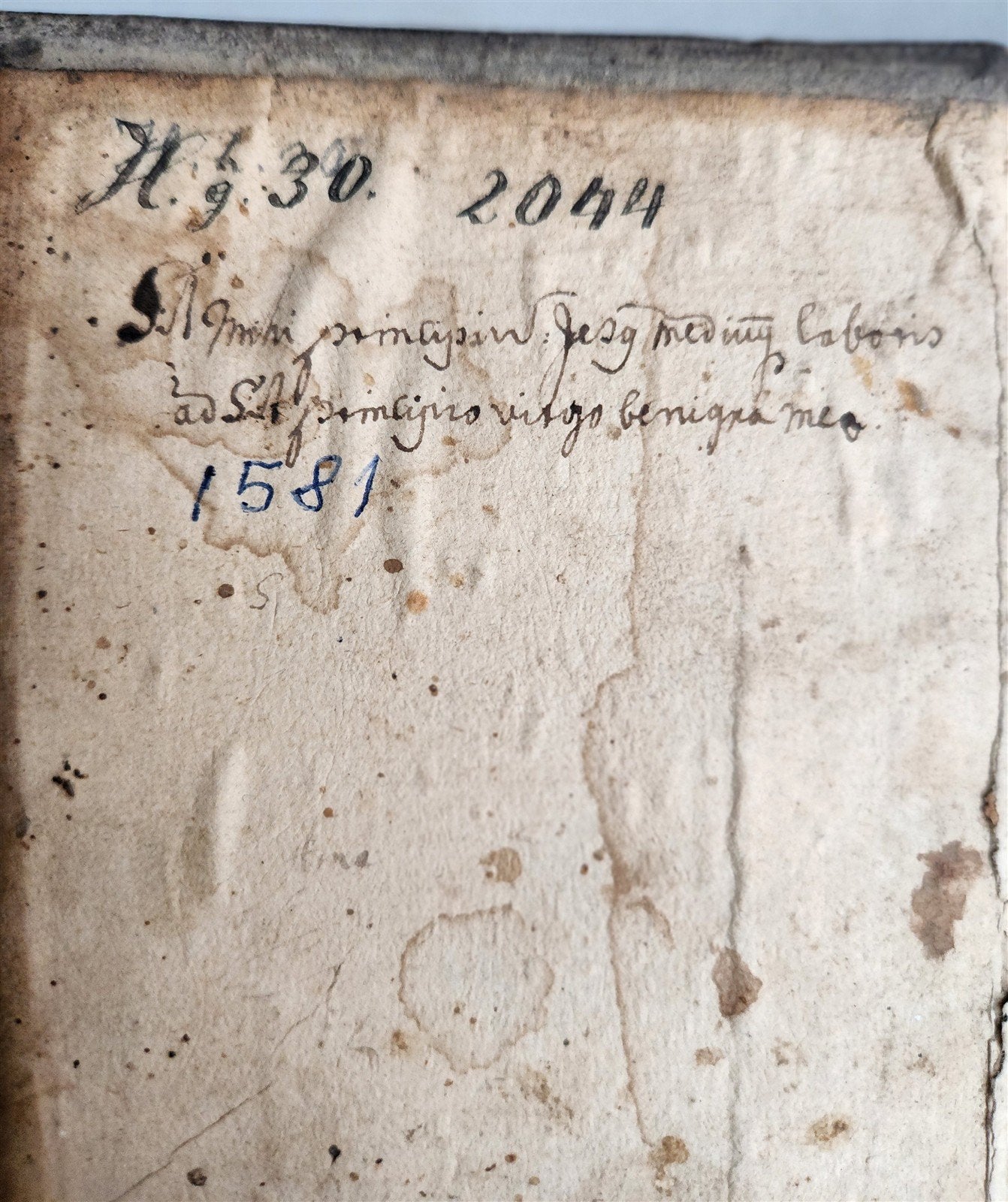 1581 SERMONS in LATIN Concionum de tempore antique PIGSKIN BINDING w/ CLASPS