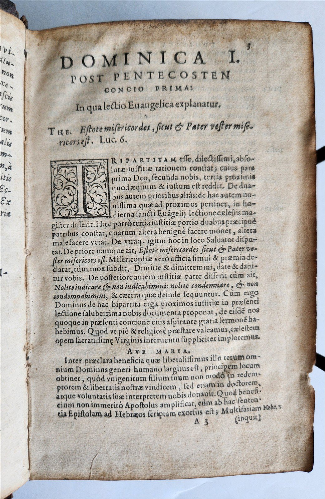 1581 SERMONS in LATIN Concionum de tempore antique PIGSKIN BINDING w/ CLASPS