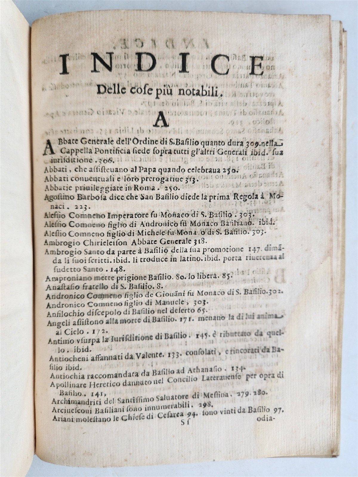 1658 LIFE of BASIL the GREAT antique VELLUM BINDING w/ COAT of ARMS provenance