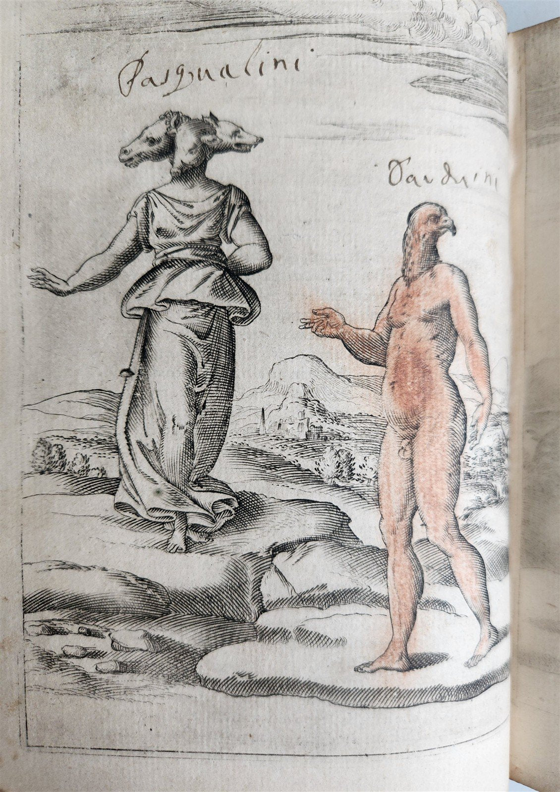 1587 GODS of ANCIENTS antique ILLUSTRATED w/87 ENGRAVINGS idols rites ceremonies