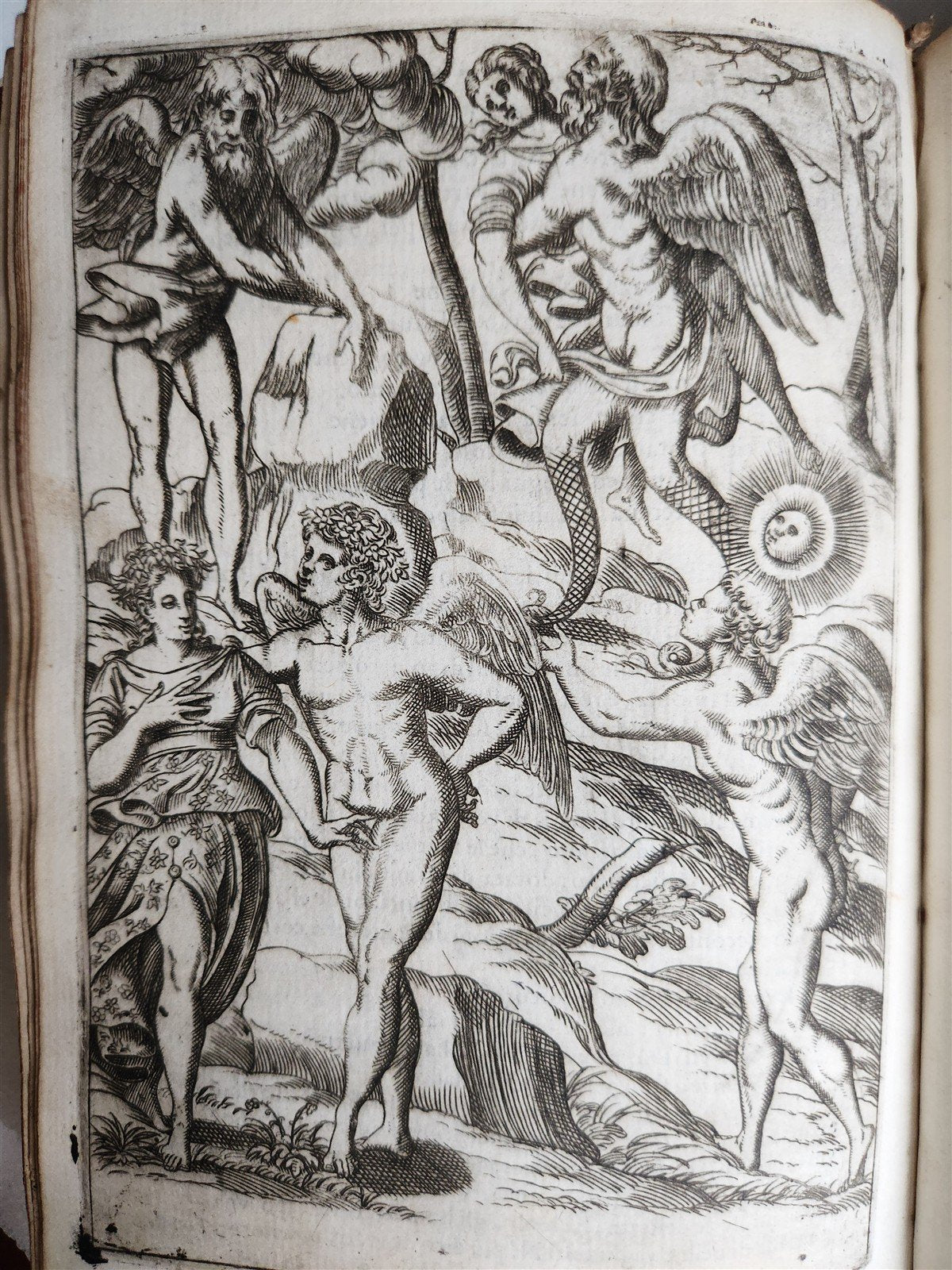 1587 GODS of ANCIENTS antique ILLUSTRATED w/87 ENGRAVINGS idols rites ceremonies
