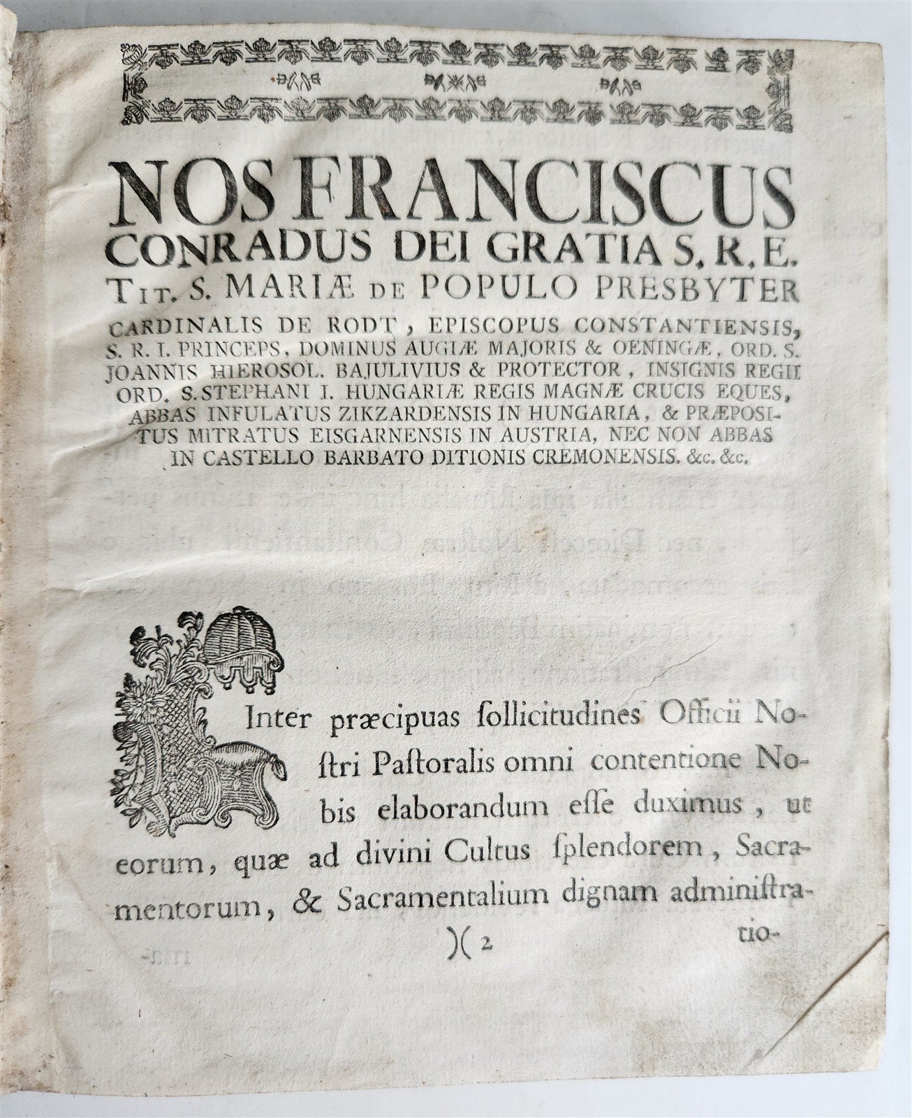 1766 RITUALE CONSTANTIENSE antique 18th CENTURY