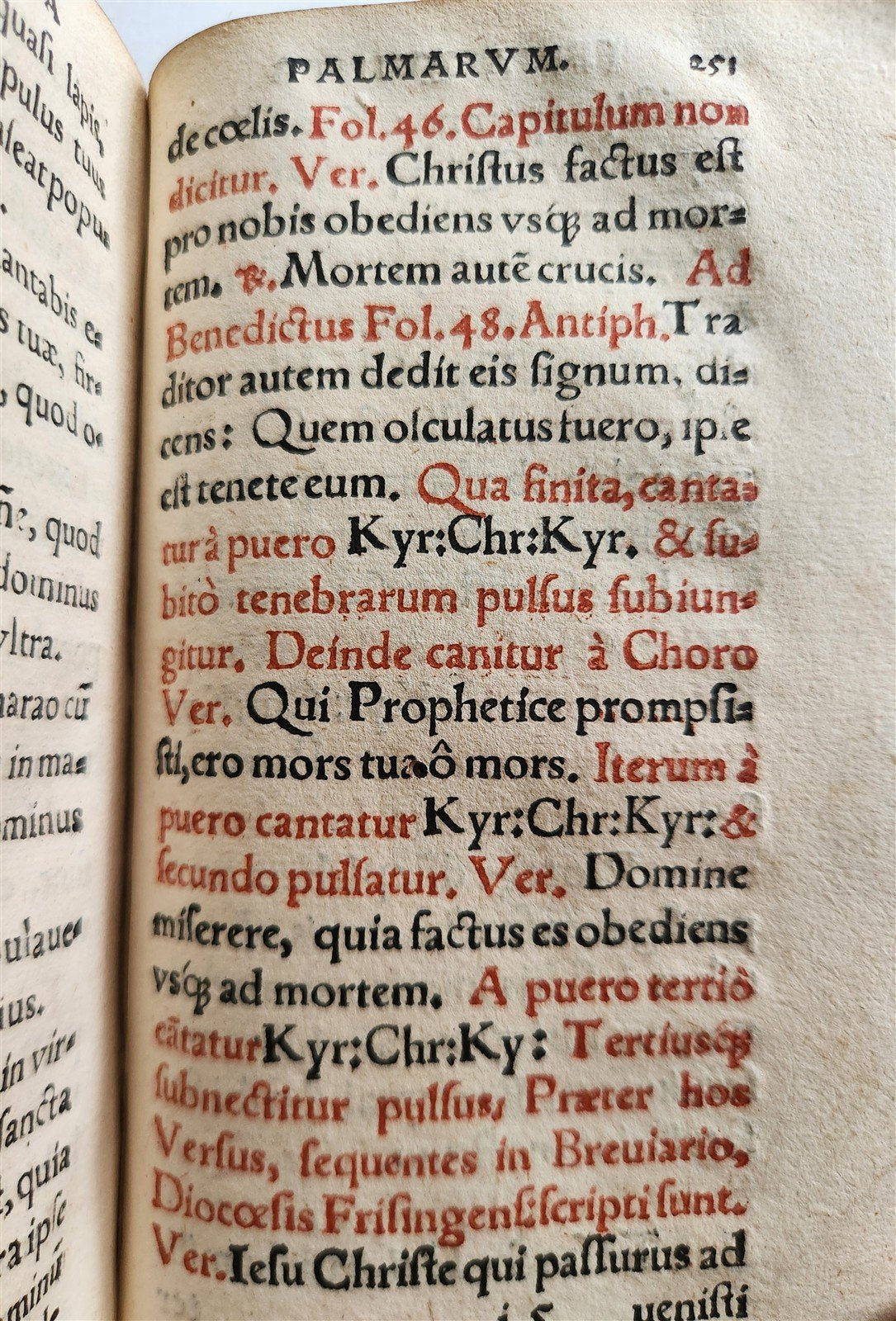 1571 LITURGY ILLUSTRATED Office of Holy Week antique ORIGINAL 16th CENT. BINDING
