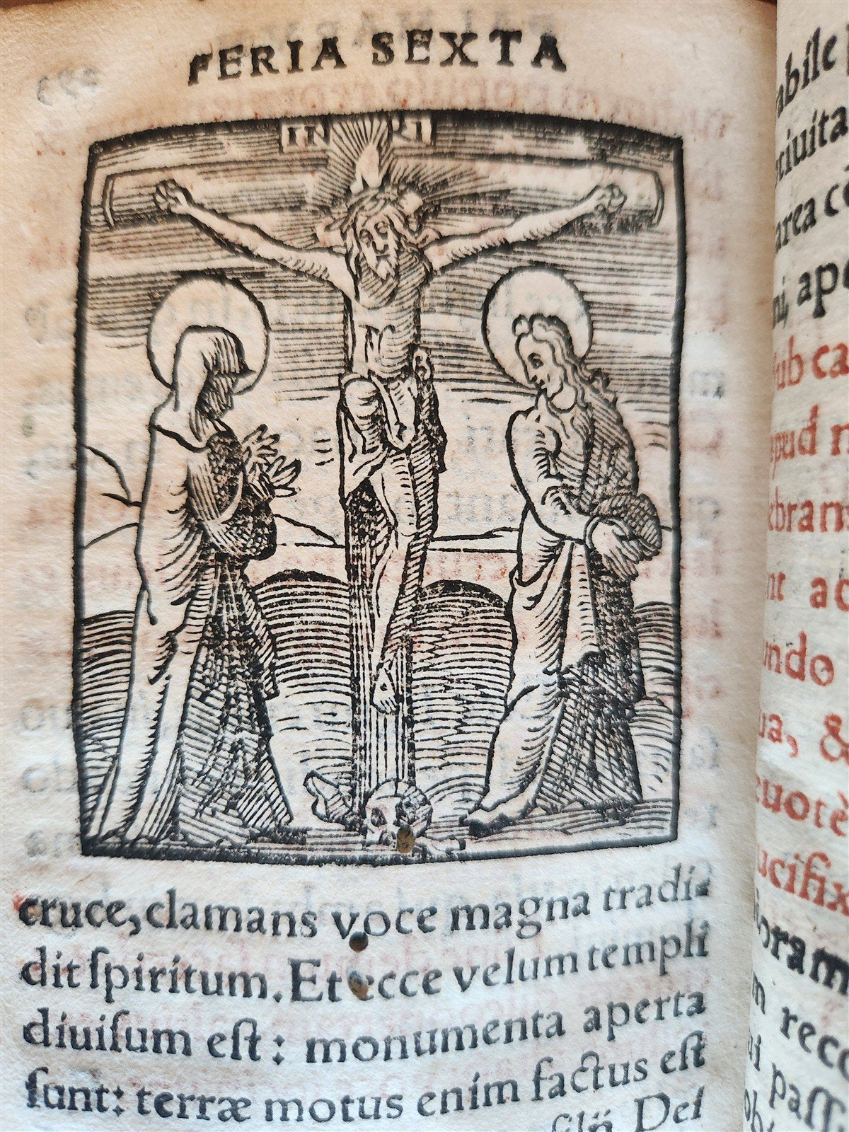 1571 LITURGY ILLUSTRATED Office of Holy Week antique ORIGINAL 16th CENT. BINDING