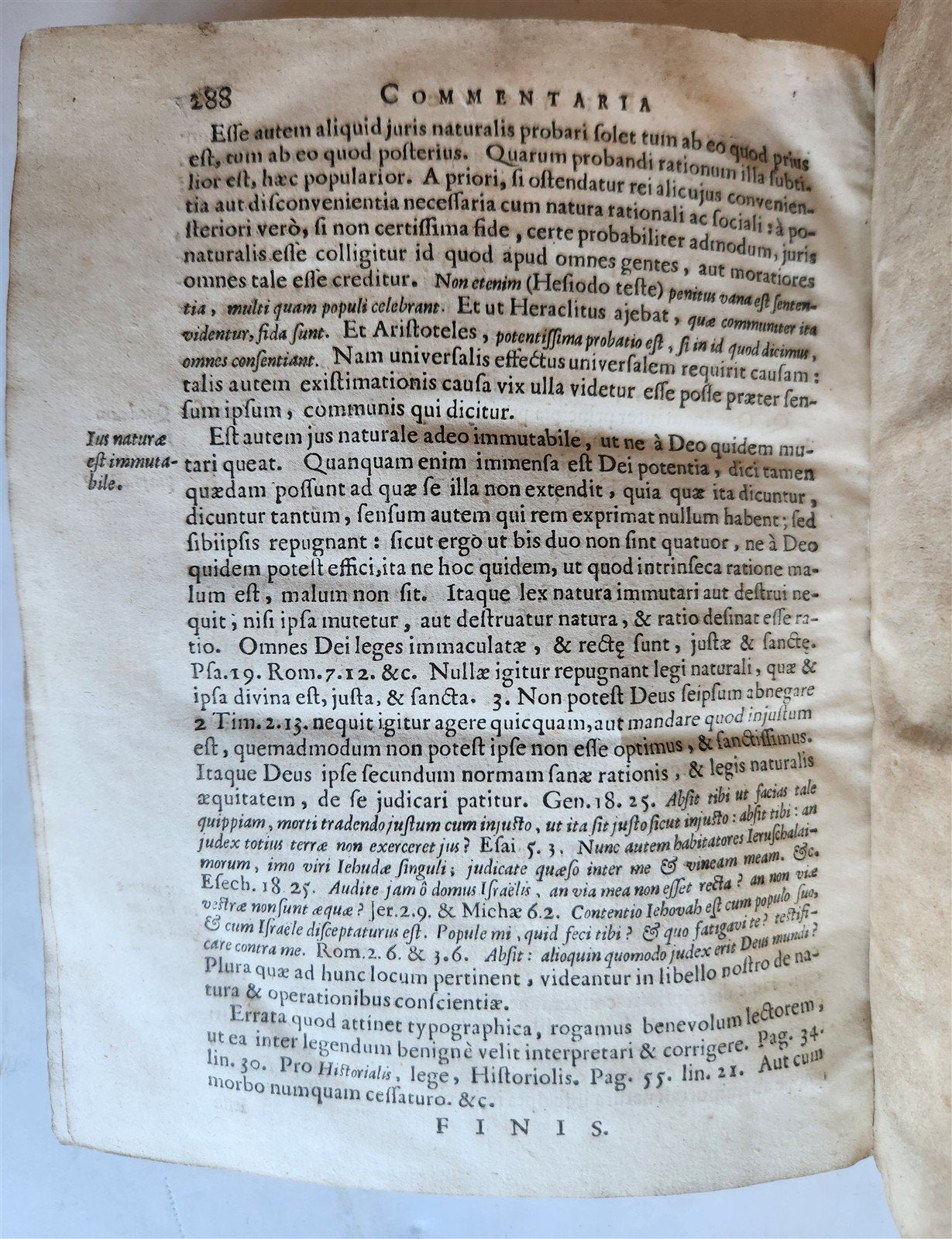 1651 COMMENTARIA PHYSICA by JOHANN MEY antique