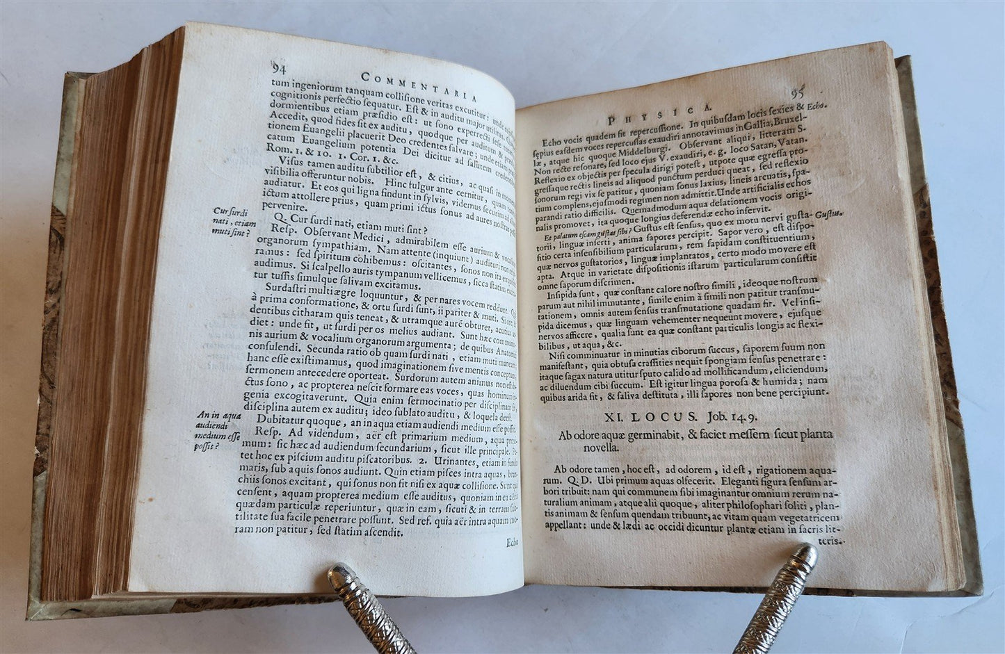 1651 COMMENTARIA PHYSICA by JOHANN MEY antique