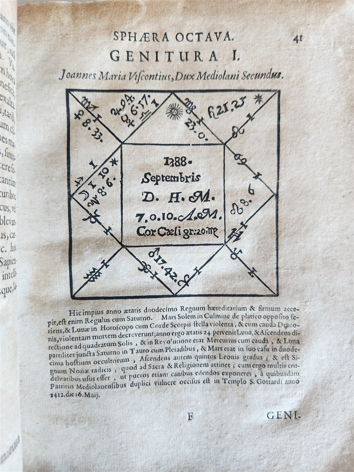 1665 ASTROLOGY HOROSCOPES antique ILLUSTRATED physiognomy chiromancy metoscopy